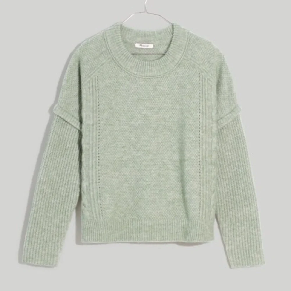 Madewell Havener Cable Stitch Crewneck Sweater - Size S